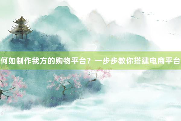 何如制作我方的购物平台？一步步教你搭建电商平台